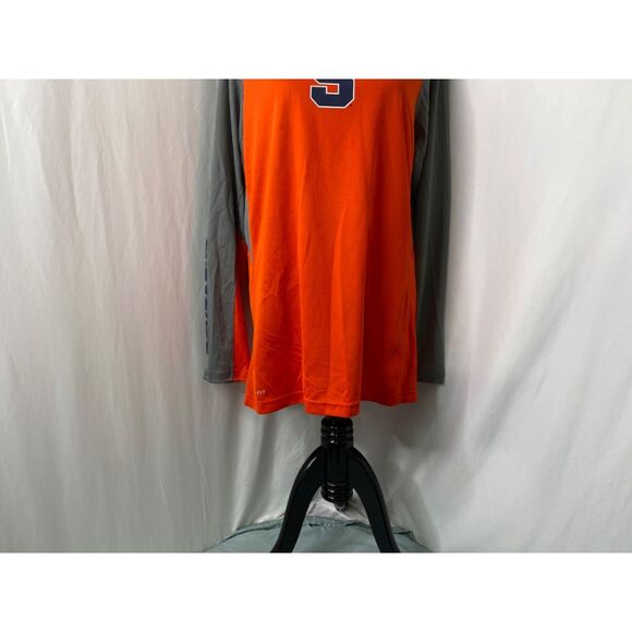 Syracuse University Nike Men's Shirt Orange Grey NCAA Dri-Fit Elite Size Large - Picture 4 of 16